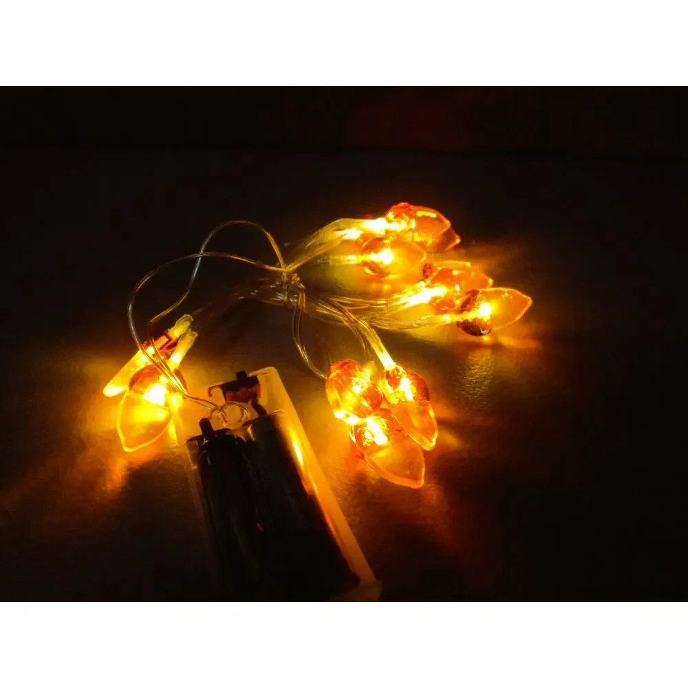 LED String Lights Gold Acorns 12 Ct 4.3 Ft Battery Operated DIY Crafts Wreaths